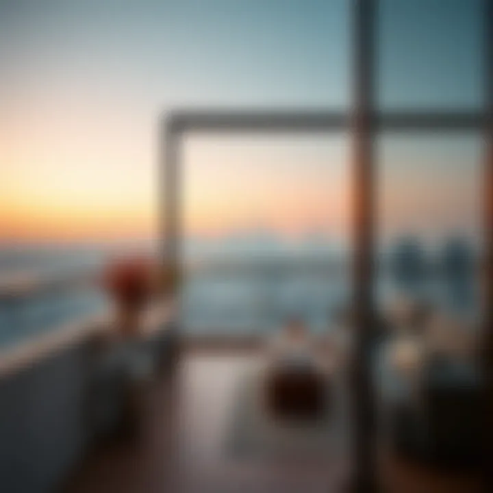 Stunning Skyline Views from Studio Flats View of Burjuman skyline from a studio flat balcony