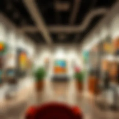 Diversity in Art Vibrant gallery space filled with diverse artworks