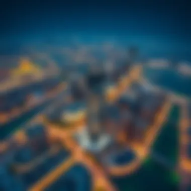 Aerial View of Dubai Skyview Aerial view of Dubai Skyview showcasing innovative architecture
