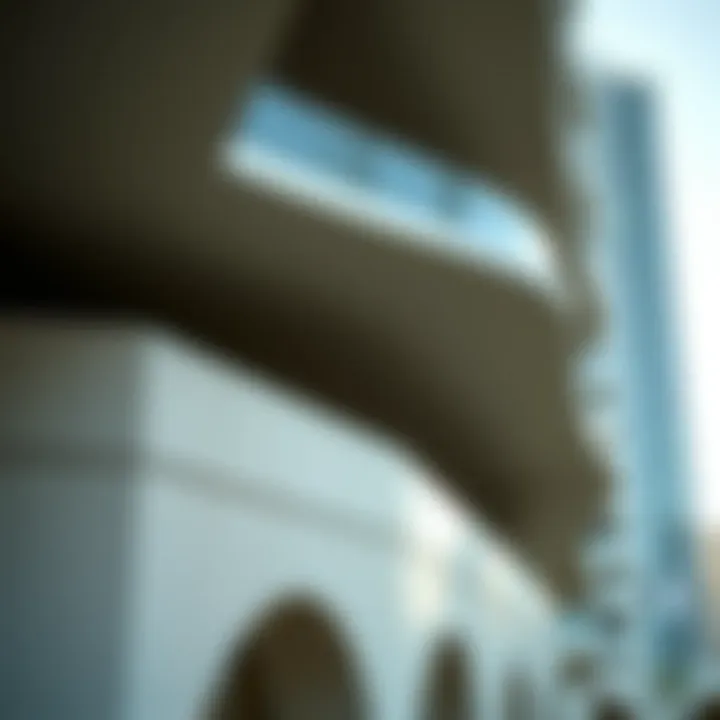 Architectural Design Elements of Dubai Skyview Architectural close-up of Dubai Skyview's design elements