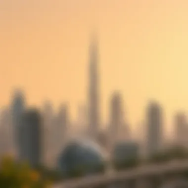 Dubai Skyline: A Hub for Furnished Living A panoramic view of Dubai's skyline highlighting premium apartment locations