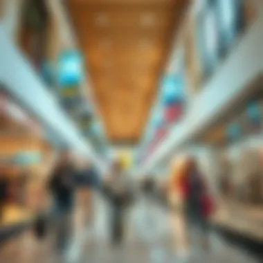 Shopping Enthusiasts at Outlet Stores Shopping enthusiasts navigating through stylish outlet stores