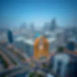 Aerial view of Golden Mile 2 showcasing its modern architecture amidst the Dubai skyline