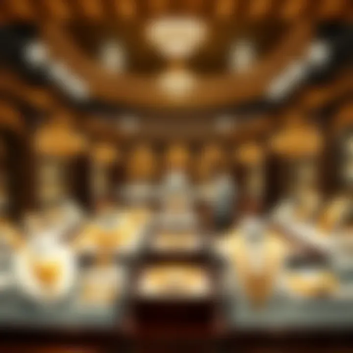 Showcase of Luxury Jewelry at the Golden Souk A display of exquisite gold jewelry showcasing local craftsmanship