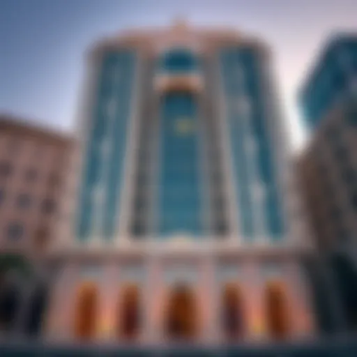 Architectural Marvel of Juma Al Majid The majestic facade of the Juma Al Majid Building showcasing its architectural beauty