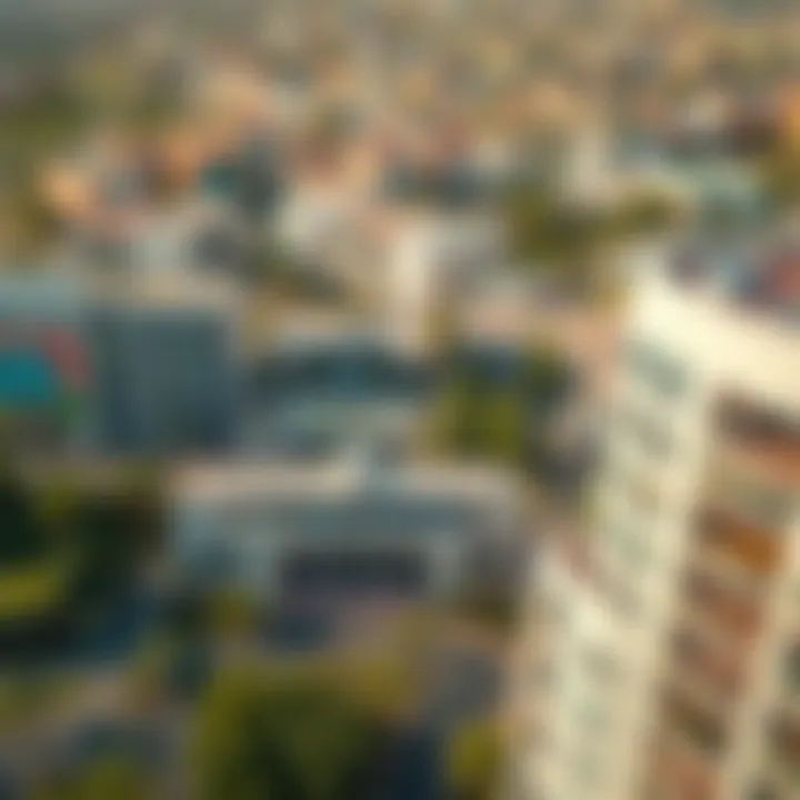 Aerial View of Al Barsha Aerial view of Al Barsha showcasing modern architecture and greenery