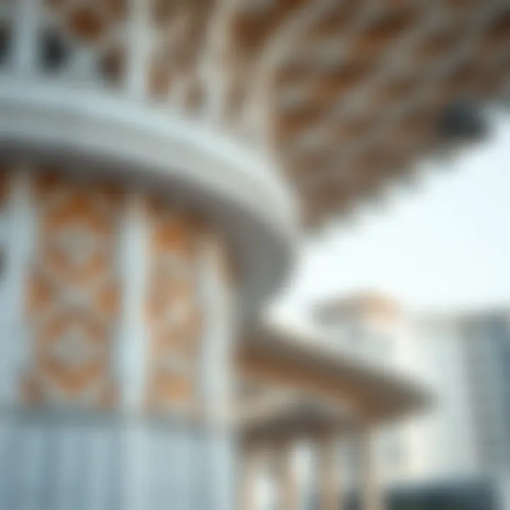 Architectural Details of The Pointe Close-up of the intricate design elements of The Pointe's architecture, highlighting its modern aesthetic.