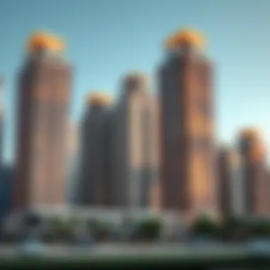 Modern High-Rise Buildings in Dubai Modern high-rise buildings in Dubai showcasing rental properties