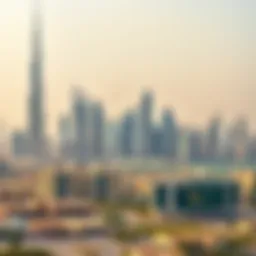 A panoramic view of Dubai's skyline showcasing iconic architecture