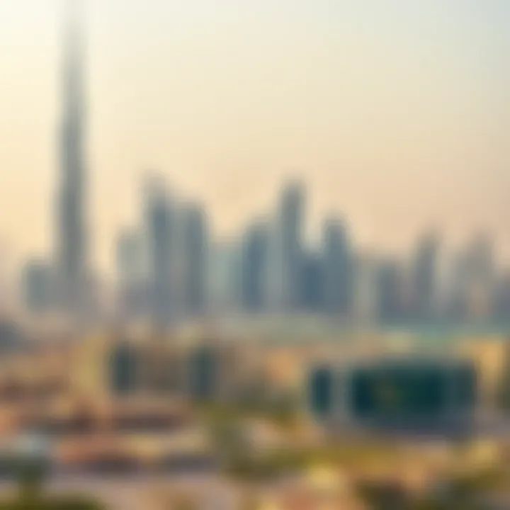Dubai's Iconic Skyline A panoramic view of Dubai's skyline showcasing iconic architecture