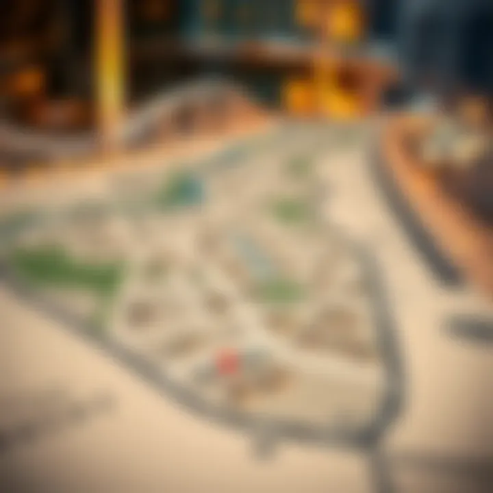 Strategic Map of The Valley's Location Map highlighting The Valley's strategic location within Dubai and connectivity to key areas