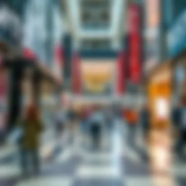 Dynamic Shopping Experience A bustling scene depicting the dynamic shopping experience at WTC Shops