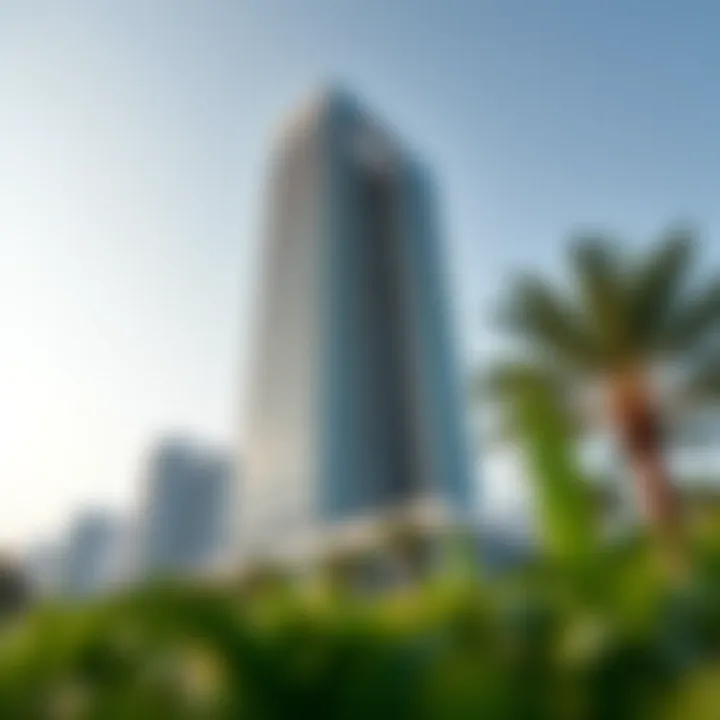 Warsan Tower Exterior Stunning exterior view of Warsan Tower in Tecom