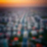 Furjan's Urban Landscape Aerial view showcasing the vibrant urban landscape of Furjan