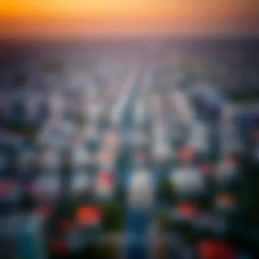 Furjan's Urban Landscape Aerial view showcasing the vibrant urban landscape of Furjan