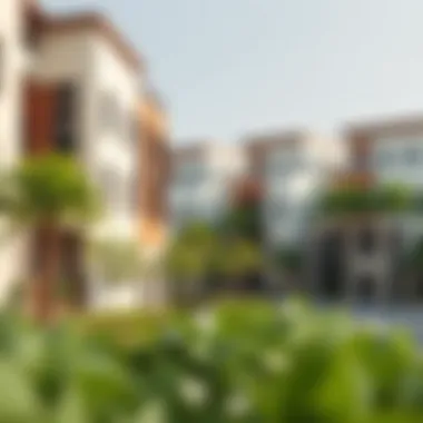 Modern residential community in Furjan with lush greenery