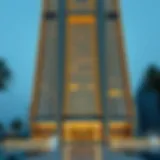 Stunning view of the Golden Tower's exterior