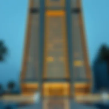 The Majestic Facade of the Golden Tower Stunning view of the Golden Tower's exterior