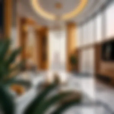 Interior design showcasing luxury in the Golden Tower