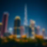 Skyline of Dubai showcasing luxury properties