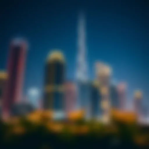 Skyline of Dubai showcasing luxury properties