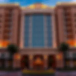 Luxurious Indian hotel exterior in Dubai