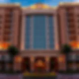 The Luxurious Facade of Indian Hotels in Dubai Luxurious Indian hotel exterior in Dubai