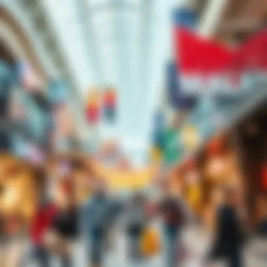 Engaging Consumer Experience Vibrant marketplace ambiance illustrating consumer engagement and shopping experience