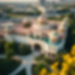 Aerial view of Maimoon Gardens showcasing its architectural elegance