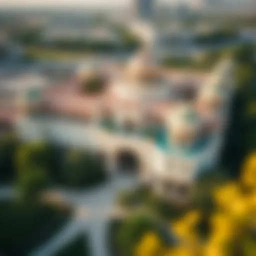 Architectural Elegance of Maimoon Gardens Aerial view of Maimoon Gardens showcasing its architectural elegance