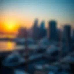 Stunning view of Dubai Marina skyline