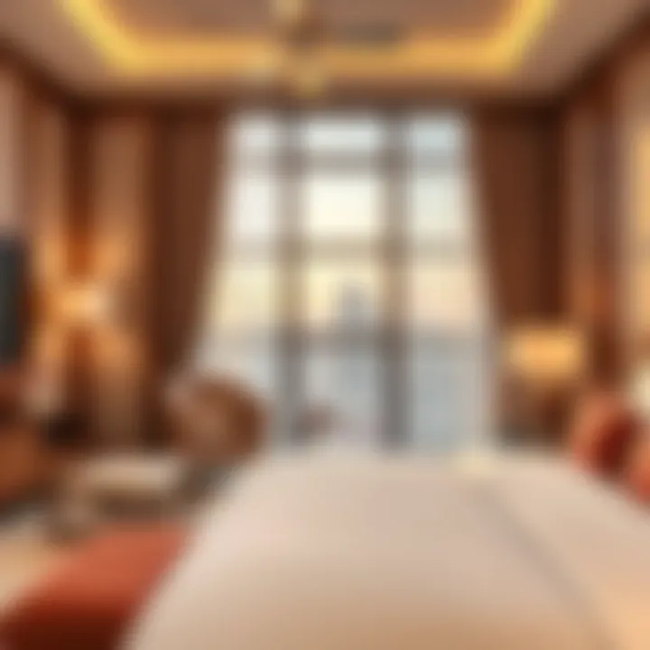 Elegant Bedroom Design Elegant bedroom in Marriott Executive Apartments Dubai