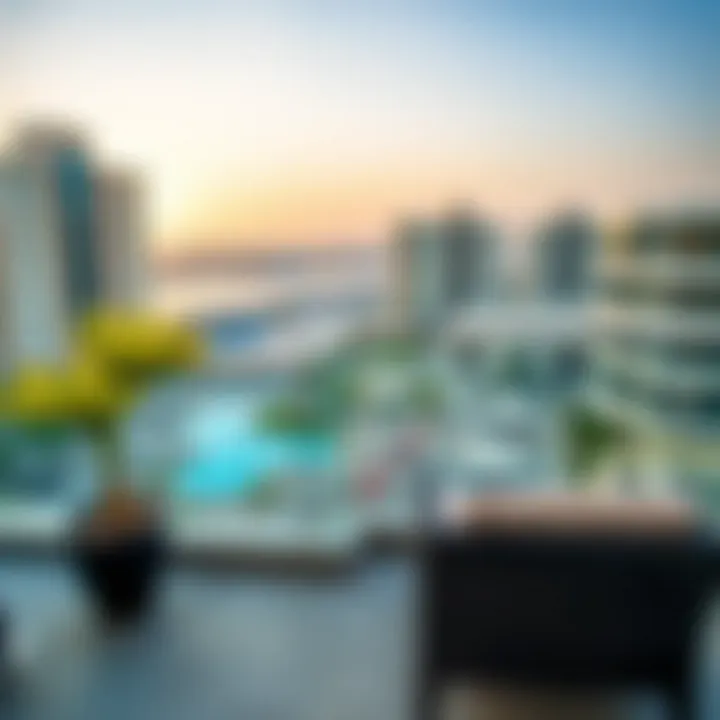 Stunning Balcony View Stunning view from Marriott Executive Apartments Dubai balcony