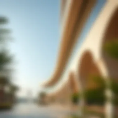 Architectural Design Features of Meraas Central Park Architectural close-up of the unique design features of Meraas Central Park