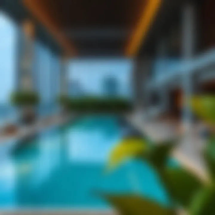 Luxurious Amenities at Millennium Talia Residences Luxurious amenities available at Millennium Talia Residences including a swimming pool and fitness center.