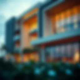 A stunning view of the architectural design of Millennium Talia Residences showcasing modern aesthetics.