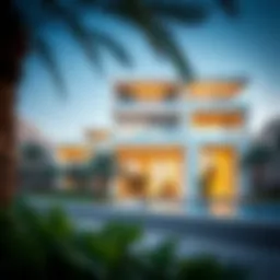 Exterior view of Mirage 1 Residence showcasing modern architecture