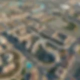 Aerial Overview of Mirdif Hills Development Aerial view of Mirdif Hills showcasing the development layout