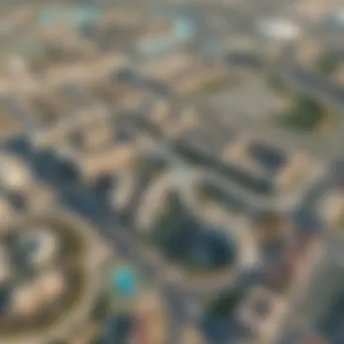 Aerial Overview of Mirdif Hills Development Aerial view of Mirdif Hills showcasing the development layout