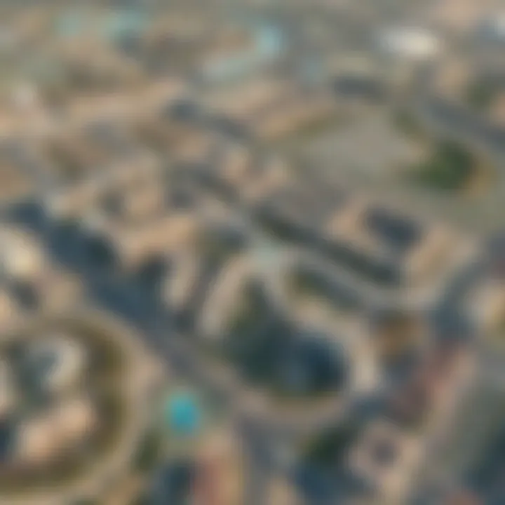 Aerial Overview of Mirdif Hills Development Aerial view of Mirdif Hills showcasing the development layout