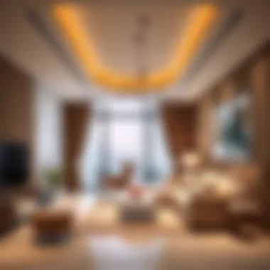 Luxury Apartment Interior in Murooj Al Furjan West Elegant interior of a luxury apartment in Murooj Al Furjan West featuring contemporary design