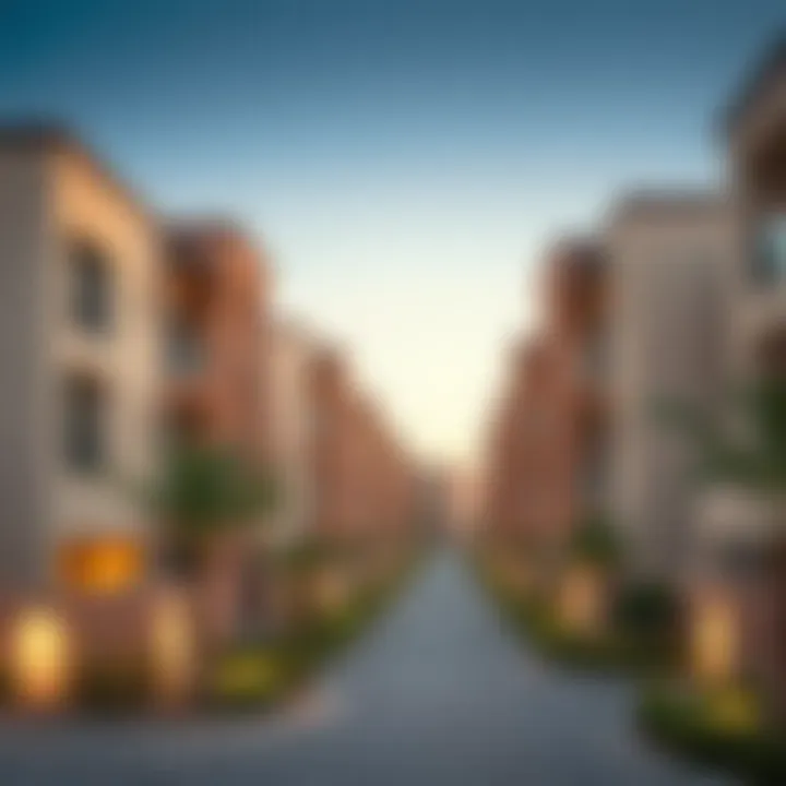 Residential Architecture in Nad Al Sheba 1 Modern residential buildings illustrating the architectural style of Nad Al Sheba 1