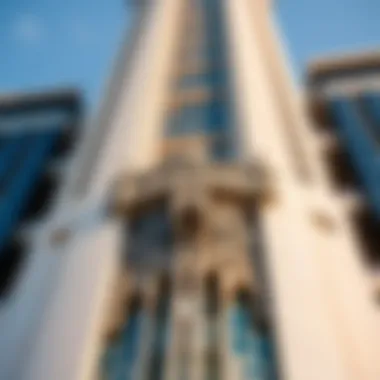 Architectural Faรงade of Najma Tower Close-up of Najma Tower's intricate faรงade showcasing architectural details