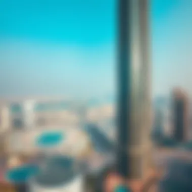 Surroundings of Najma Tower in Dubai Panoramic view of the surrounding area showcasing Najma Tower's impact on Dubai's real estate landscape