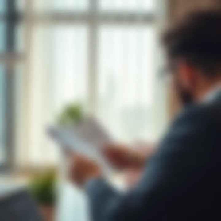 Understanding Rental Contracts in Dubai A person reviewing rental contracts and documents