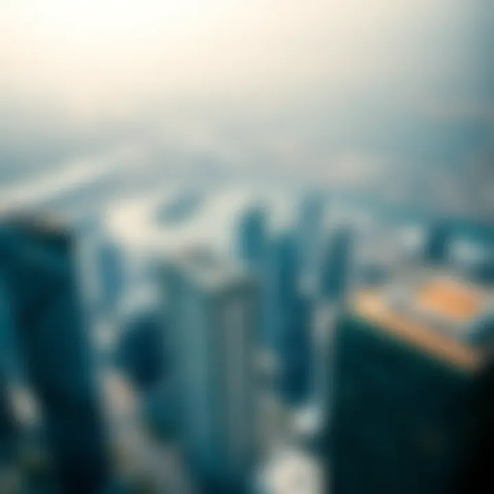 Aerial view of Business Bay showcasing modern skyscrapers
