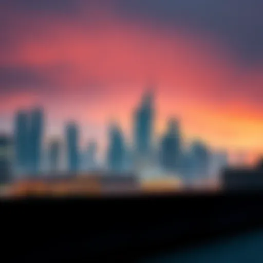 Dubai's Stunning Skyline Luxurious skyline of Dubai with modern architecture