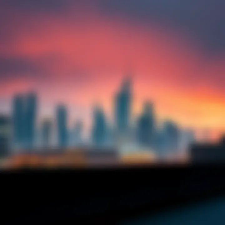 Dubai's Stunning Skyline Luxurious skyline of Dubai with modern architecture