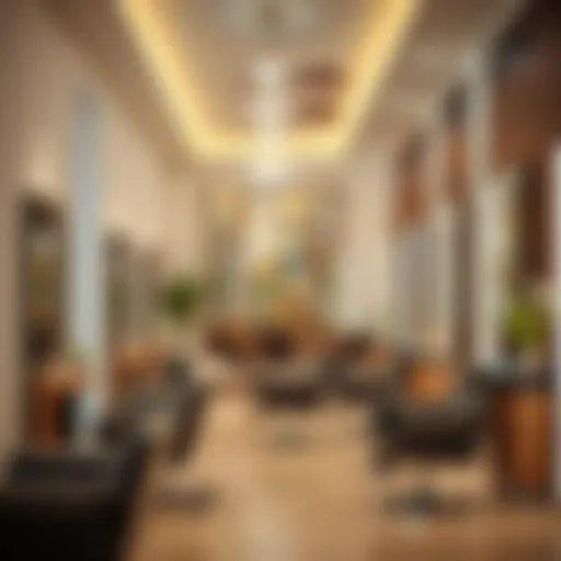 Elegant salon interior showcasing modern design