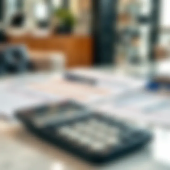 Financial Planning for Salon Acquisition Financial documents and calculator on a desk